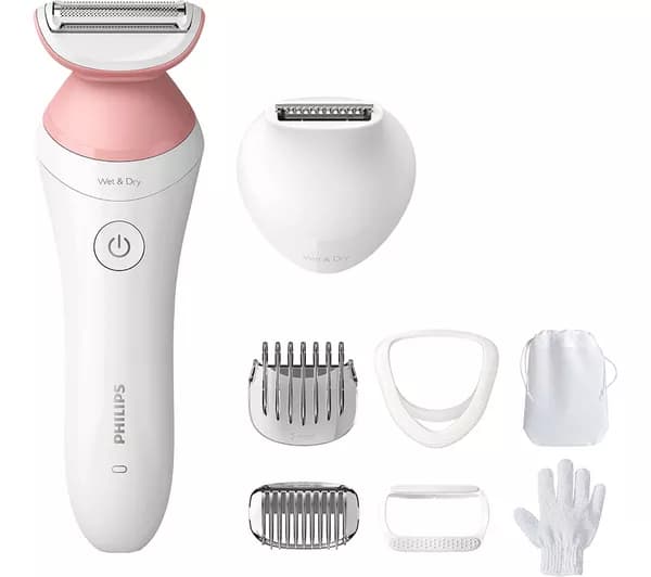 PHILIPS Series 6000 BRL146/00 Wet & Dry Foil Lady Shaver - White and Pink