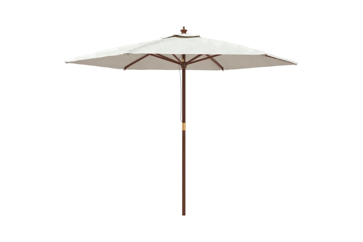 vidaXL 363167 Garden Parasol With Wooden Pole Sand 299x240cm