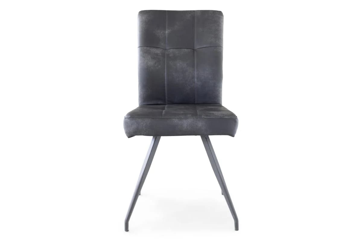 Andie Dining Chair | Leather & Fabric | Grey