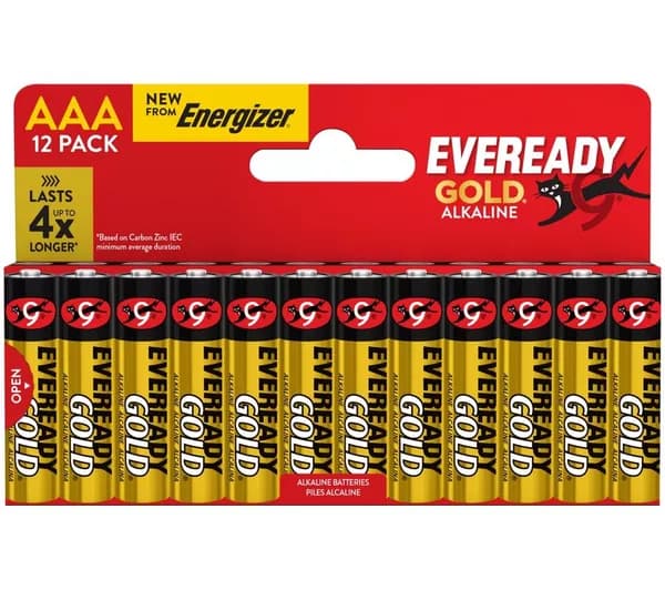 EVEREADY Gold AAA Alkaline Batteries - Pack of 12