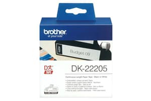Brother DK-22205 Paper Label Roll | 62mm | Black/White