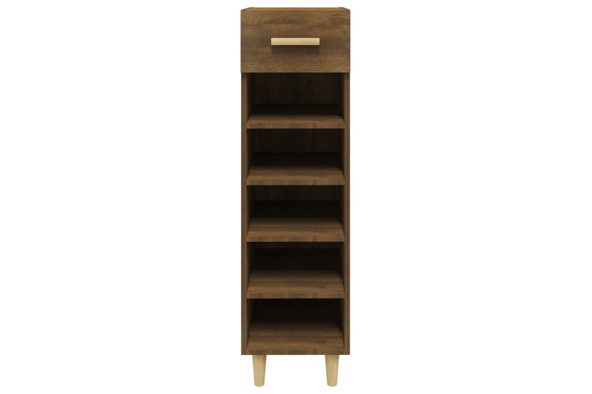 vidaXL 817563 Shoe Cabinet Brown Oak 30x35x105cm Engineered Wood