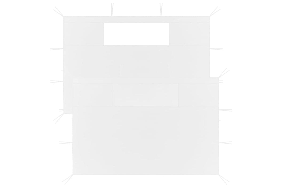 Vidaxl 3070428 Gazebo Sidewalls With Windows 2 Pcs White