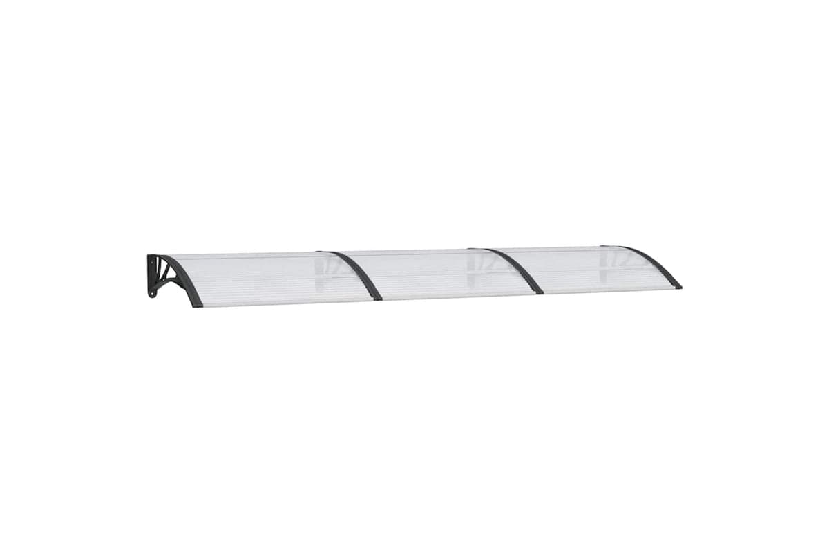 vidaXL 153578 Door Canopy Black And Transparent 300x80cm Polycarbonate