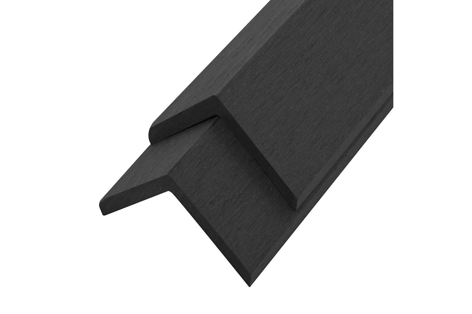 vidaXL 45020 5 Pcs Decking Angle Trims Wpc 170cm Black