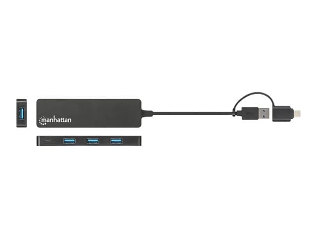 MANHATTAN - hub - combo USB-A and USB-C - 4 ports