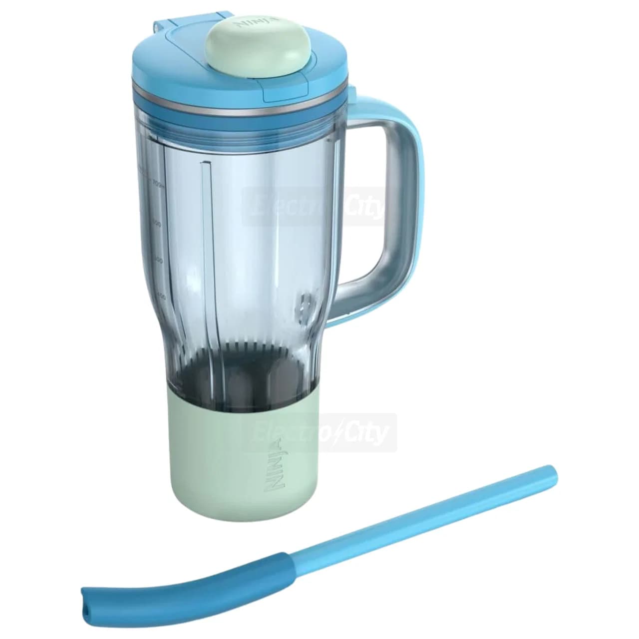 Ninja BlendBoss 710ml Travel Tumbler with Lid and Removable Straw | Blue Raspberry