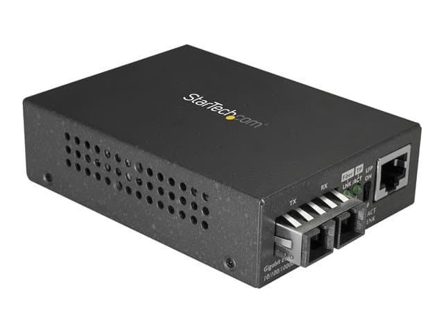 STARTECH.COM - Startech Singlemode (SM) SC Fiber Media Converter for 10/100/1000 Network, 10km, Gigabit Ethernet, 1310nm, w/ Auto Negotiation, Gigabit Ethernet to Single Mode (SMF) SC Fiber Converter - Ethernet Over Fiber (MCMGBSCSM10)