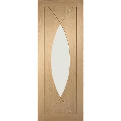 Internal Oak Glazed Door with Clear Glass - Pre-Finished - Pesaro - XL Joinery