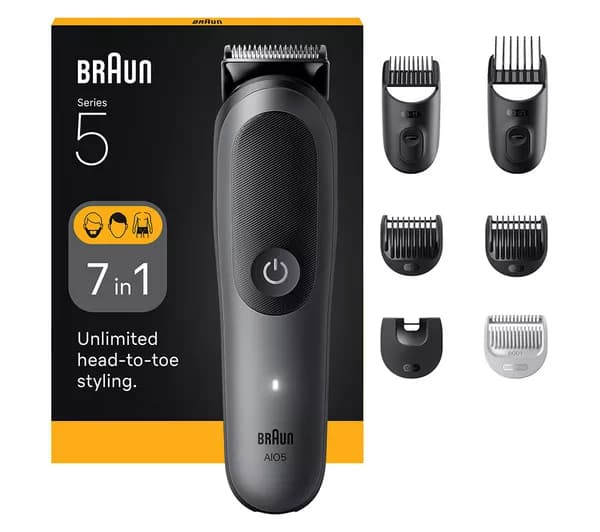 BRAUN Series 5 AIO5520 7-in-1 Wet & Dry Trimmer - Grey