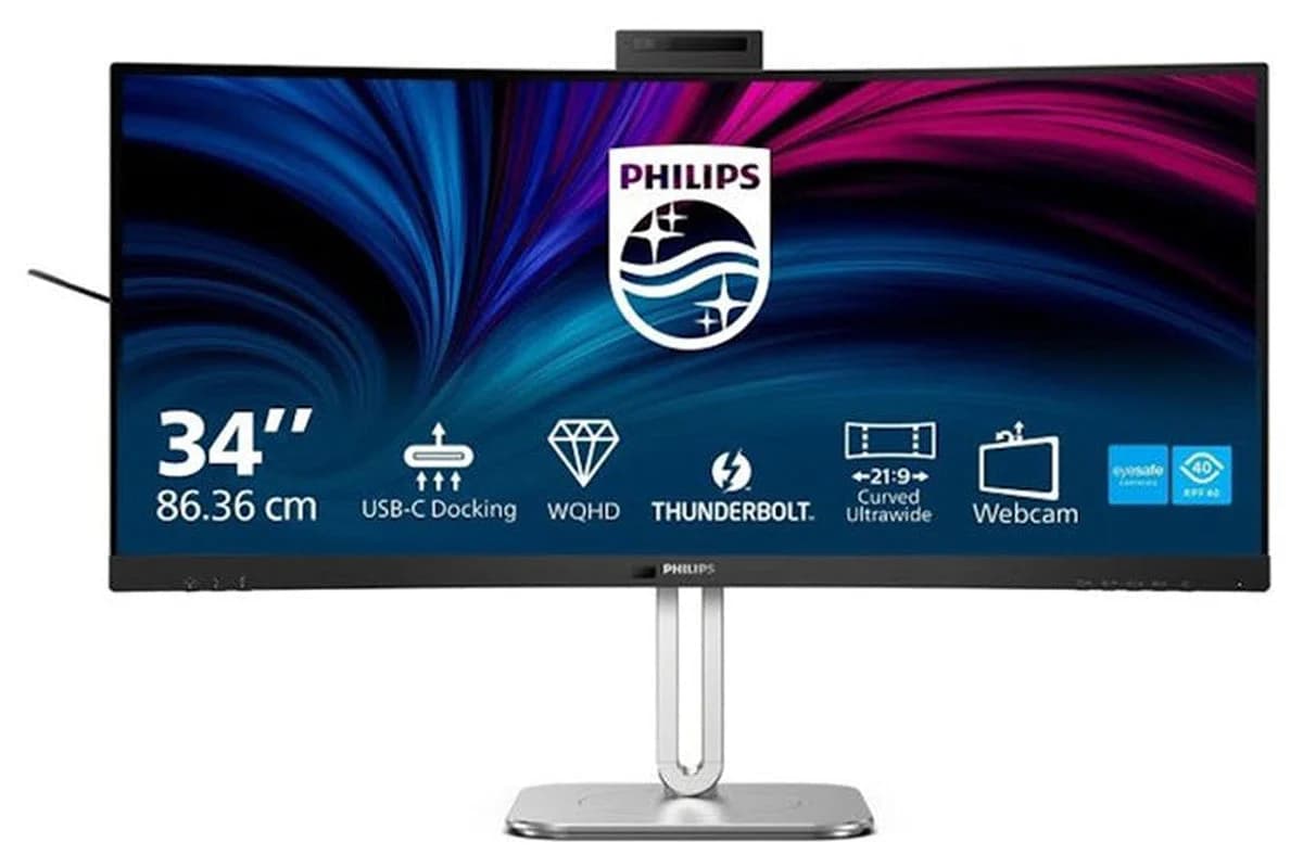 Philips 34" Curved Monitor | WQHD | Thunderbolt 4 | Webcam