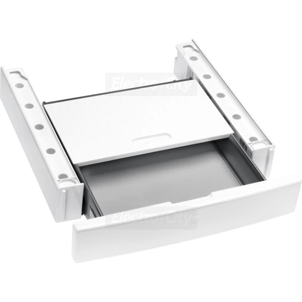 Miele WTV 512 Washer-Dryer Stacking Kit with Storage Drawer | Lotus White