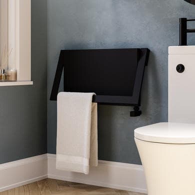 Lomas Horizontal Panel Radiator with Pull Out Towel Bar
