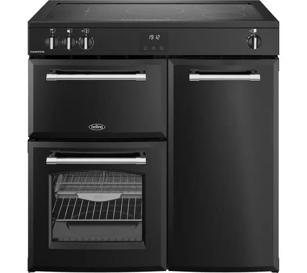 BELLING Farmhouse 90EI Electric Induction Range Cooker - Black
