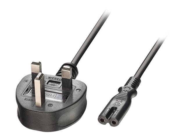 Lindy - power cable - BS 1363A to power IEC 60320 C7 - 1 m