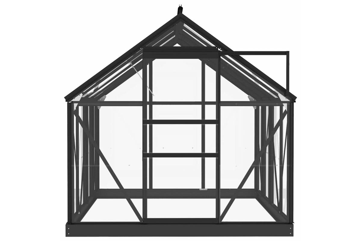 vidaXL 3082334 Glass Greenhouse Anthracite 155x200.5x191cm Aluminium