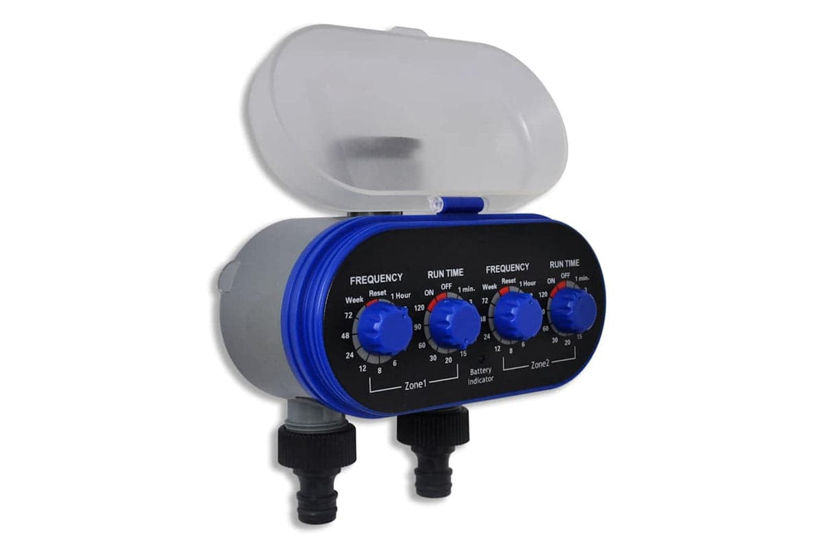 Vidaxl Garden Electronic Automatic Water Timer Irrigation Timer Double Outlet
