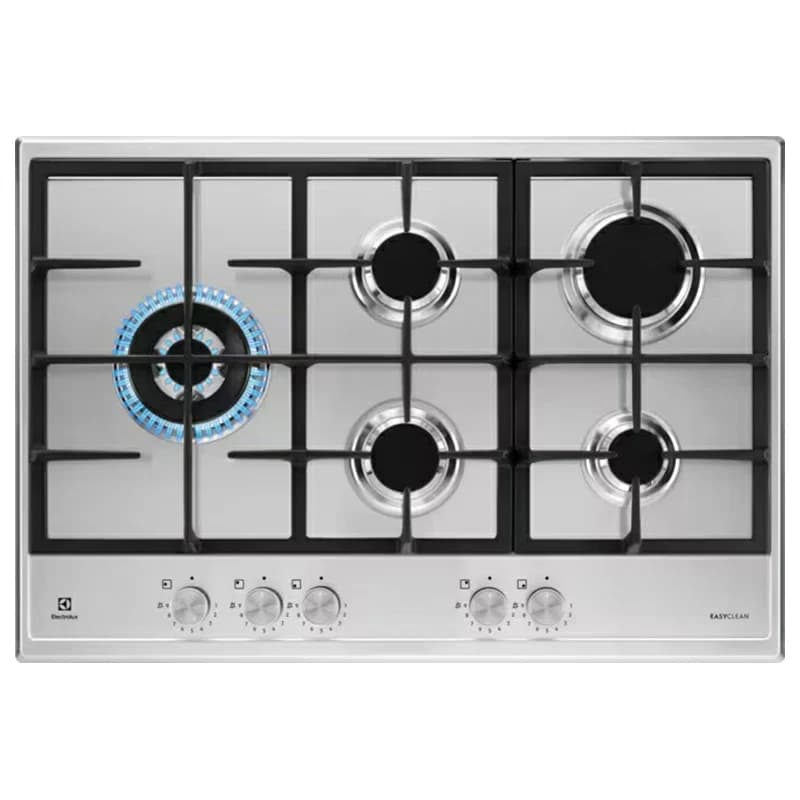 Electrolux 75CM 5 Burner Gas Hob - Stainless Steel | KGS75662SX