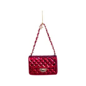 Bordeaux Opal Fashion Bag Glass Tree Decoration 6cm