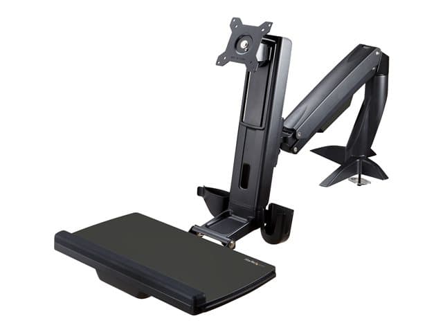 Startech Sit Stand Monitor Arm, Desk Mount Adjustable Sit-Stand Workstation Arm for Single 34" VESA Mount Display, Ergonomic Articulating Standing Des