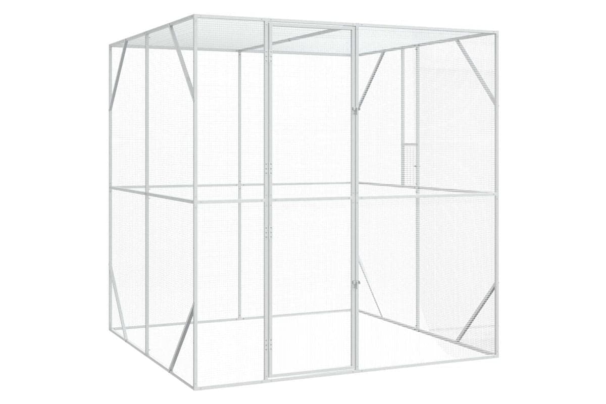 Vidaxl Bird Cage Anthracite 209 X 202 X 214 Cm Galvanised Steel