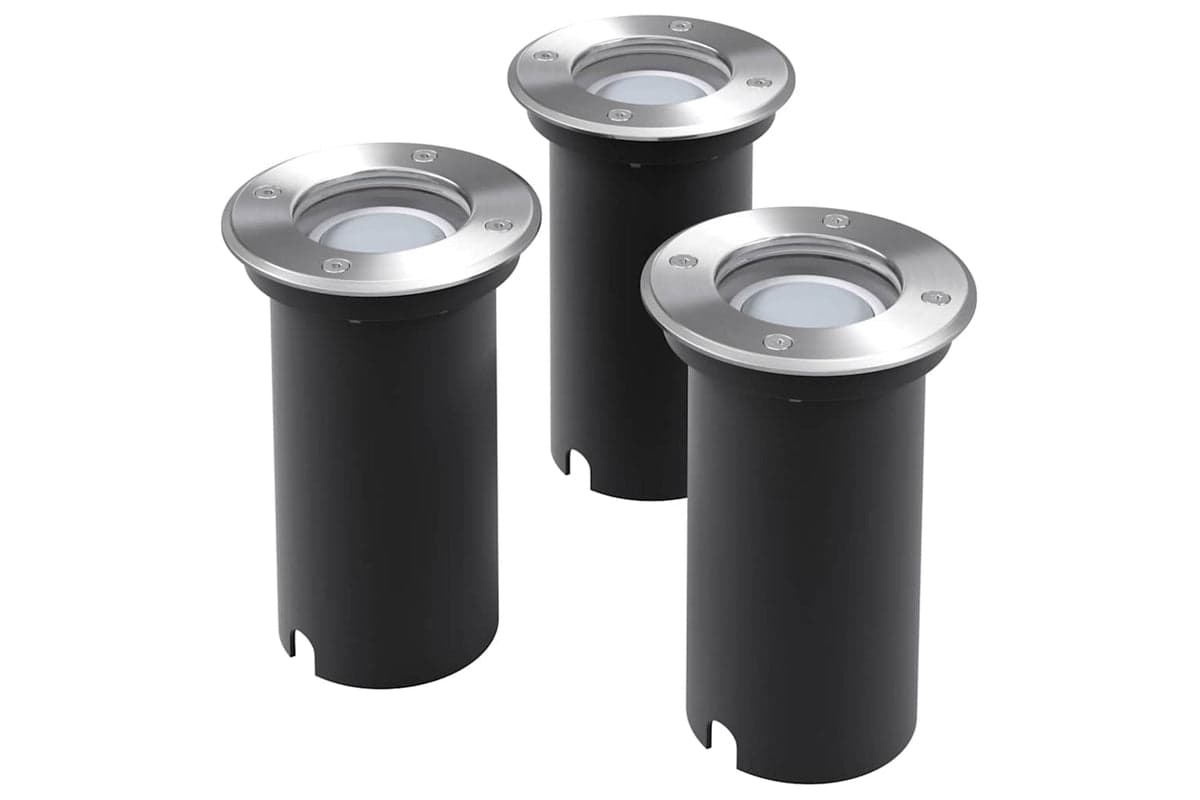 Vidaxl 42412 Outdoor Led Ground Lights 3 Pcs Round