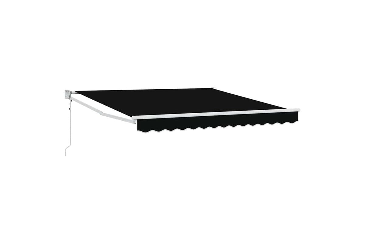 Vidaxl Retractable Awning Black 350 X 250 Cm Fabric