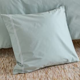 180 Thread Count Evelyn Sage Square Pillowcase