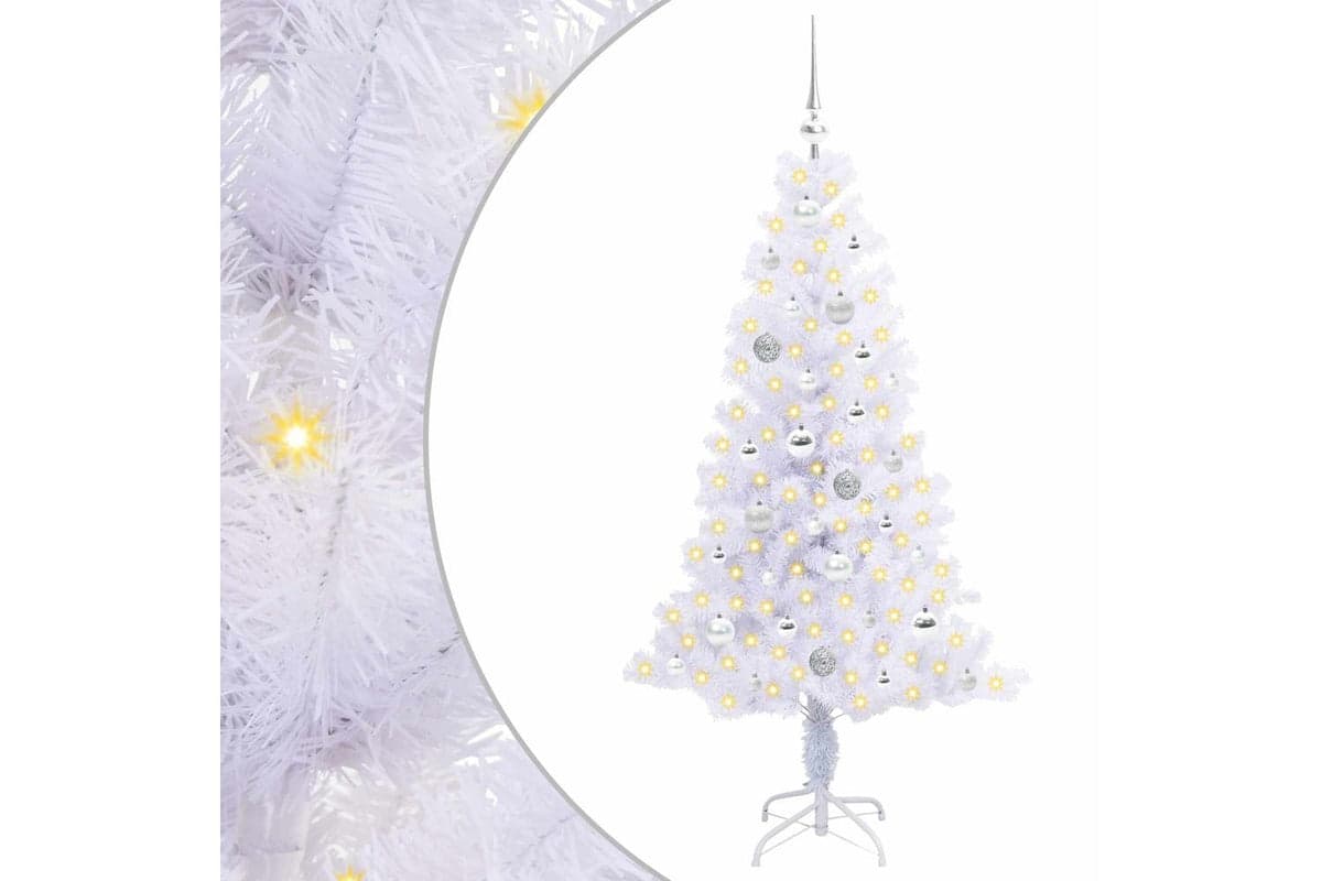 Vidaxl Artificial Christmas Tree With Stand White 150 Cm Pvc And Steel