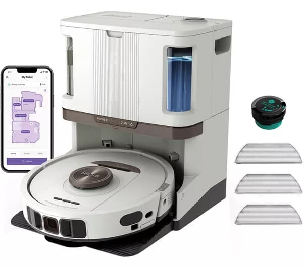 SHARK PowerDetect NeverTouch Pro RV2800ZEUKWH 2-in-1 Robot Vacuum Cleaner - White