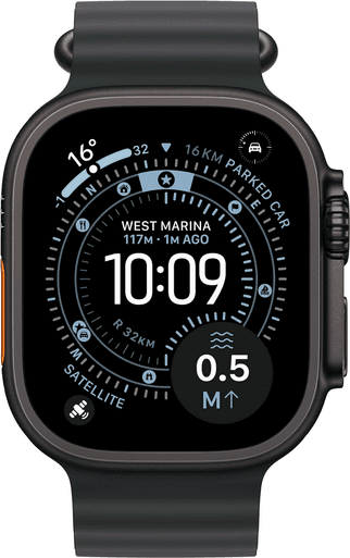 Apple Watch Ultra 3 GPS + Cellular 49mm Black Titanium Case with Black Ocean Band | MF0J4DH/A