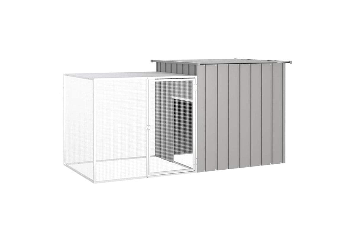 vidaXL 3155528 Rabbit Cage Grey 200x91x100cm Galvanised Steel
