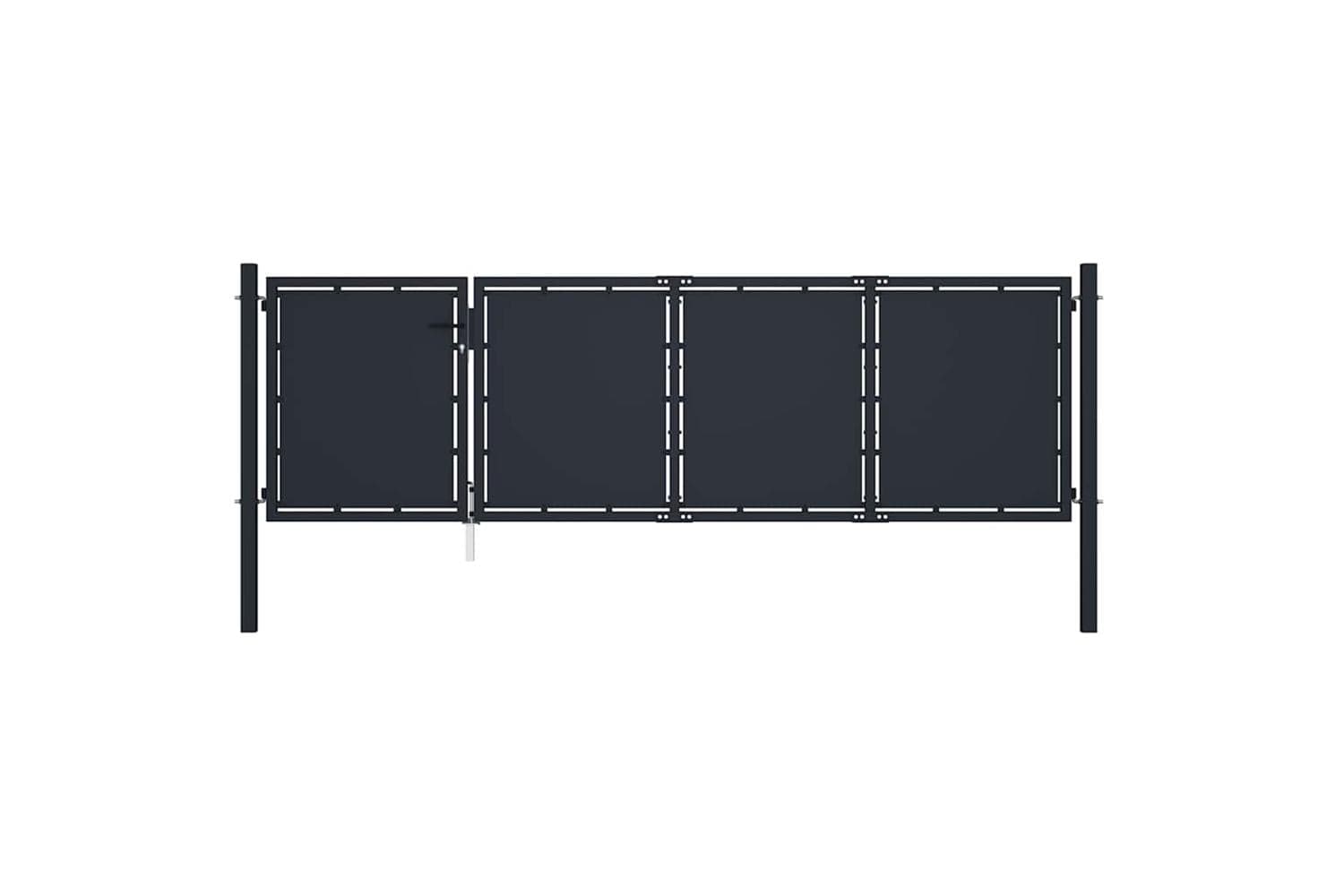 vidaXL 144536 Garden Gate Steel 350x100cm Anthracite