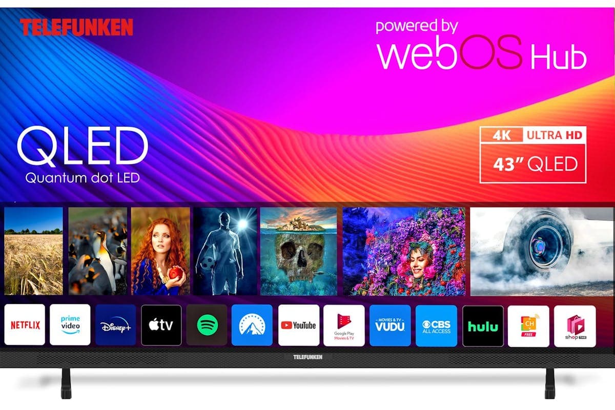 Telefunken 43" QLED 4K Soundbar WebOS Smart TV
