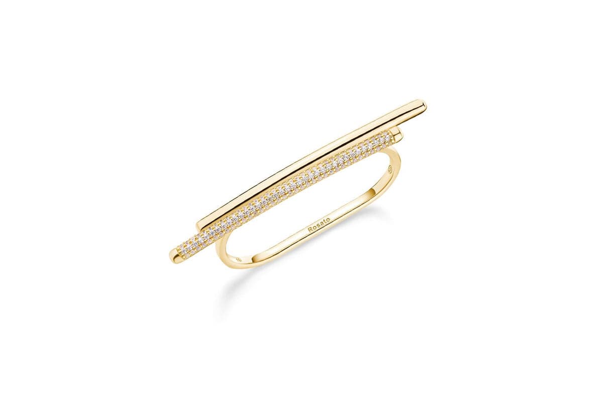 Rosato Rzbi87 Distinctive Bianca Yellow Gold Ring By Rosato