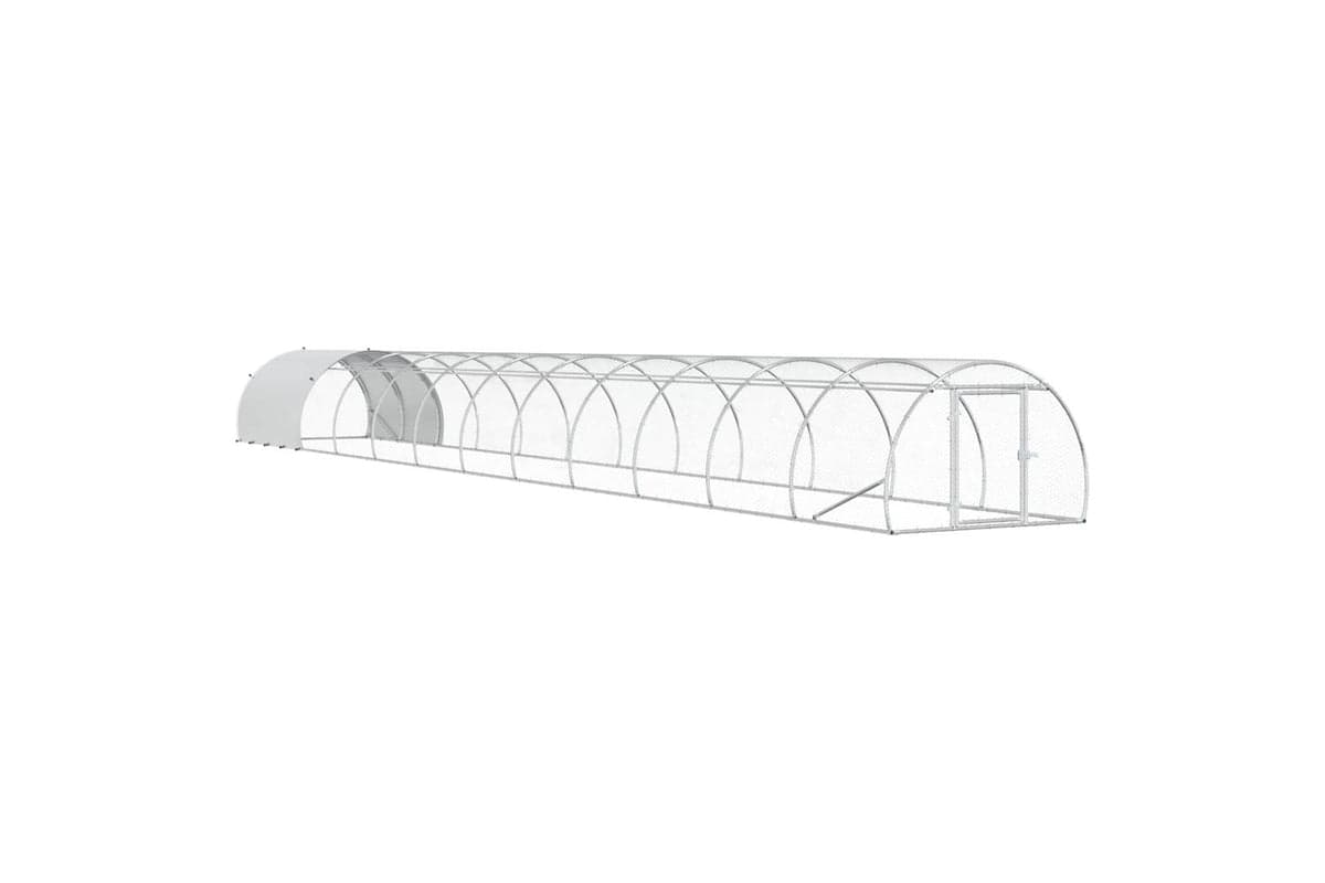 Vidaxl Chicken Coop Silver 1200 X 150 X 100 Cm Galvanised Steel