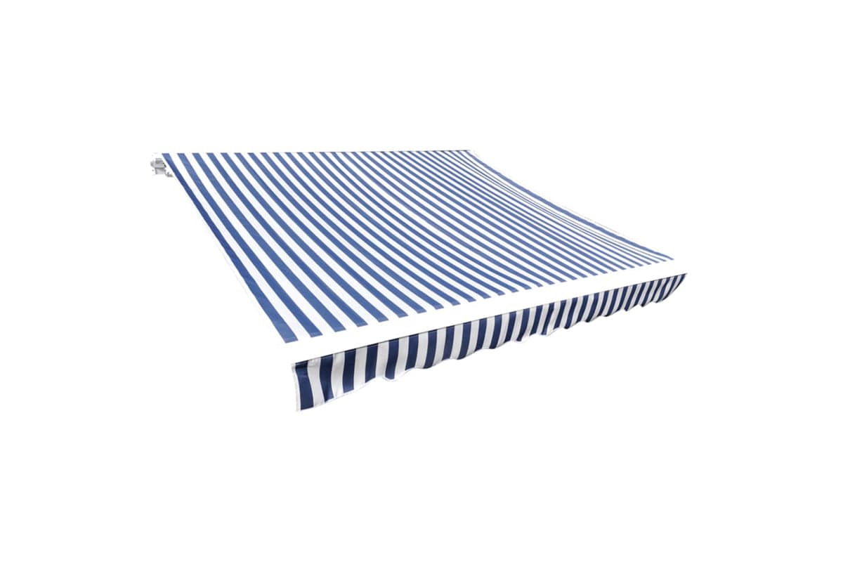 vidaXL 141010 Awning Top Sunshade Canvas Blue & White 3 X 2.5m (frame Not Included)