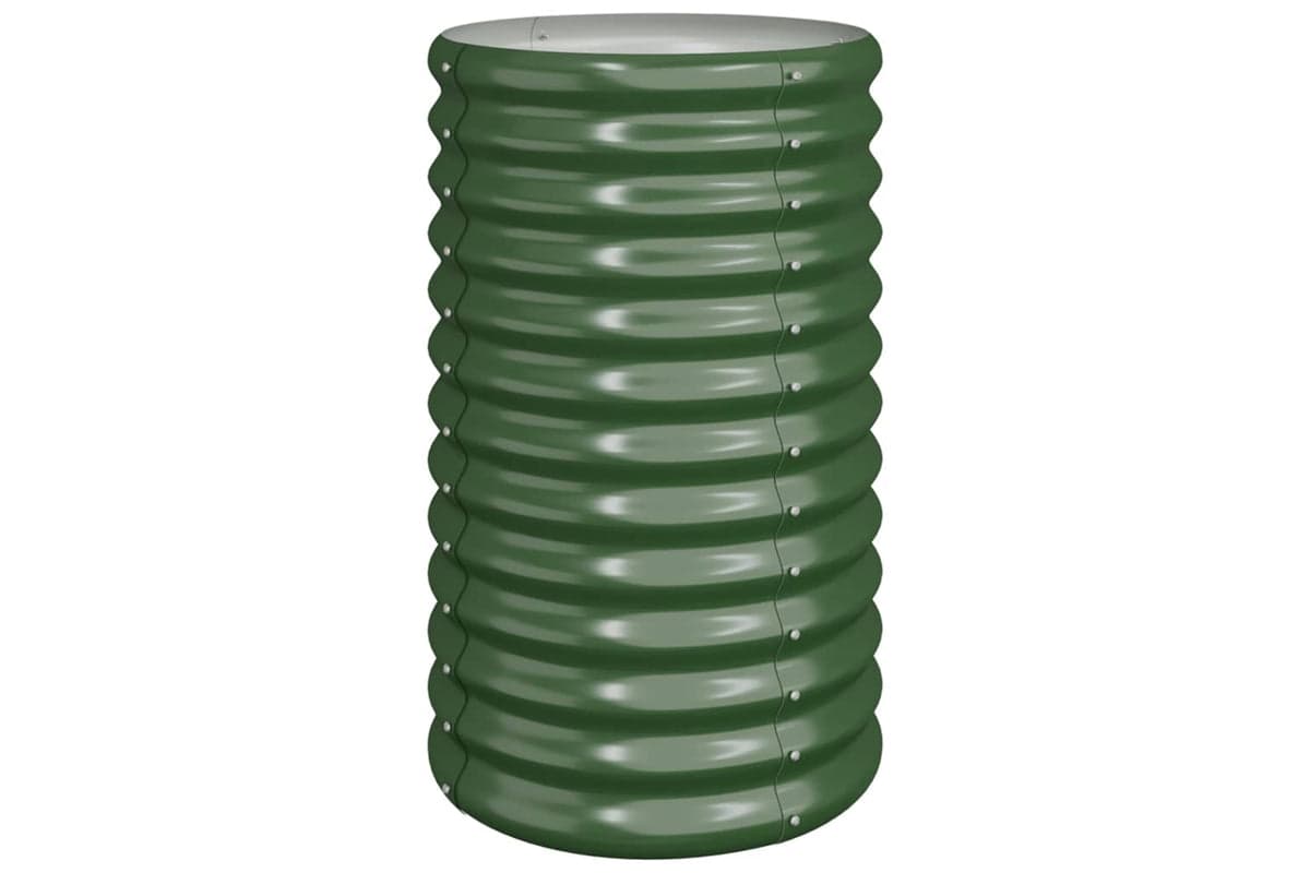 vidaXL 318848 Garden Planter Powder-coated Steel 40x40x68cm Green