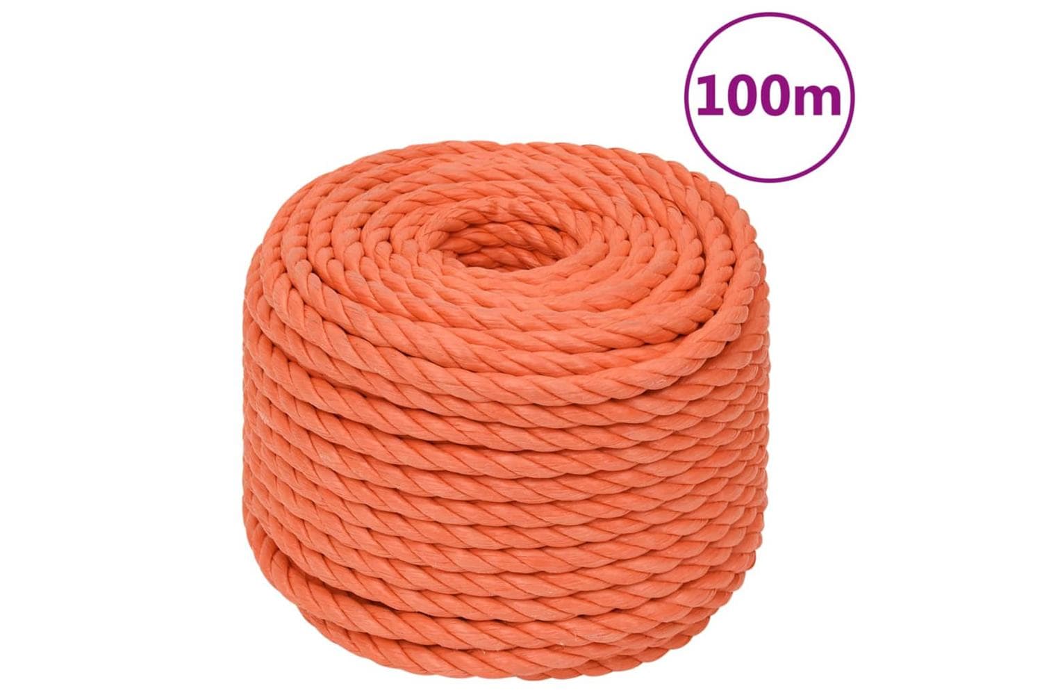 vidaXL 152956 Work Rope Orange 24mm 100 M Polypropylene