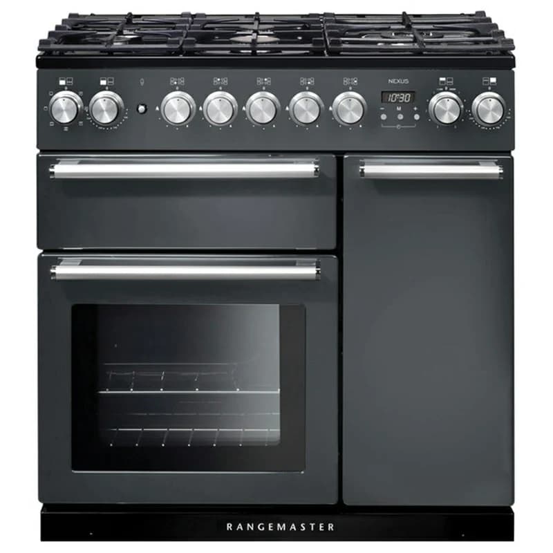 EX-DISPLAY Rangemaster Nexus 90CM Dual Fuel Range Cooker - Slate | nex90dffsl/c