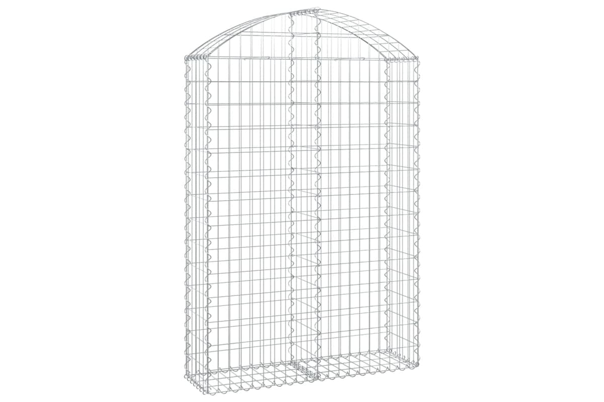 vidaXL 153427 Arched Gabion Basket 100x30x140/160cm Galvanised Iron