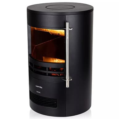 Warmlite WL46022 Elmswell 2KW Round Contemporary Flame Effect Stove | WL46022
