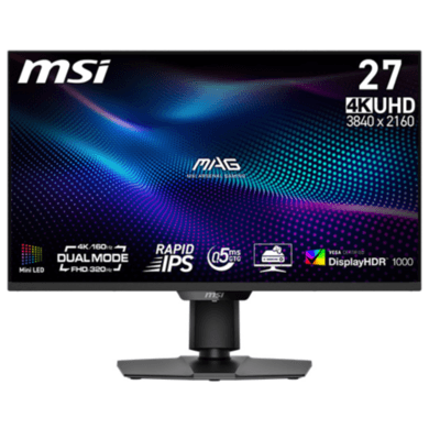 MSI MAG 274UPDF E16M 27" IPS Dual Mode 4K UHD 160Hz Full HD 320Hz 0.5ms Gaming Monitor