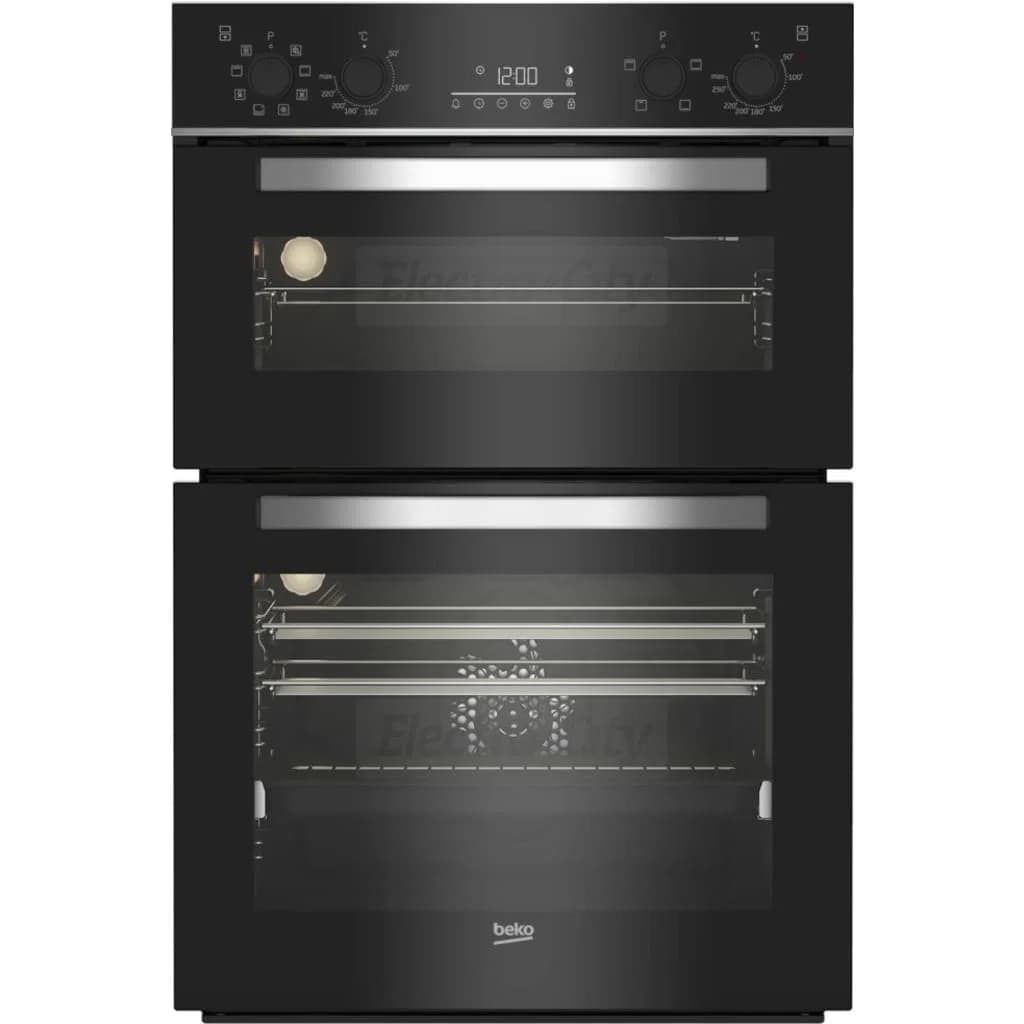 Beko 90cm Built-in Multifunction Double Oven with SimplySteam | Black