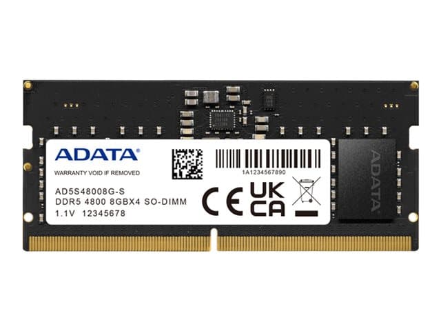 ADATA - DDR5 - module - 8 GB - SO-DIMM 262-pin - 4800 MHz / PC5-38400 - unbuffered