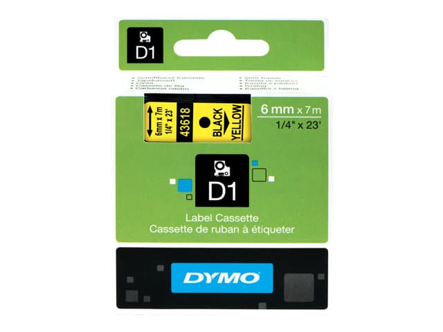 DYMO - D1 - label tape - 1 cassette(s) - Roll (0.6cm x 7m)