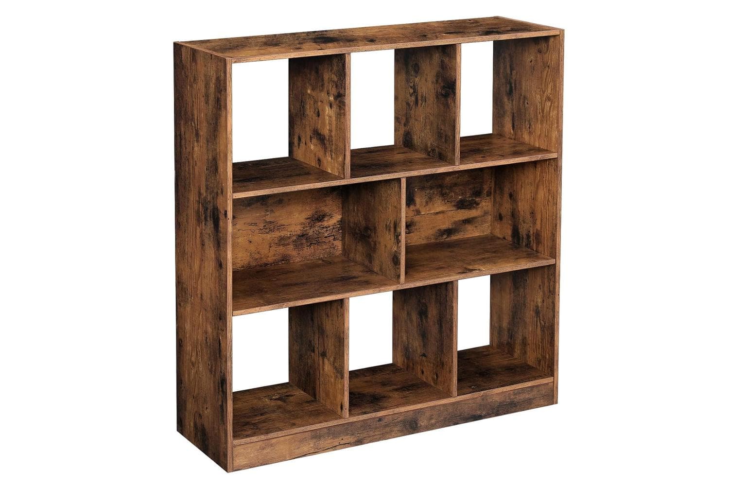Vasagle 8 Compartment Bookshelf | Rustic Brown