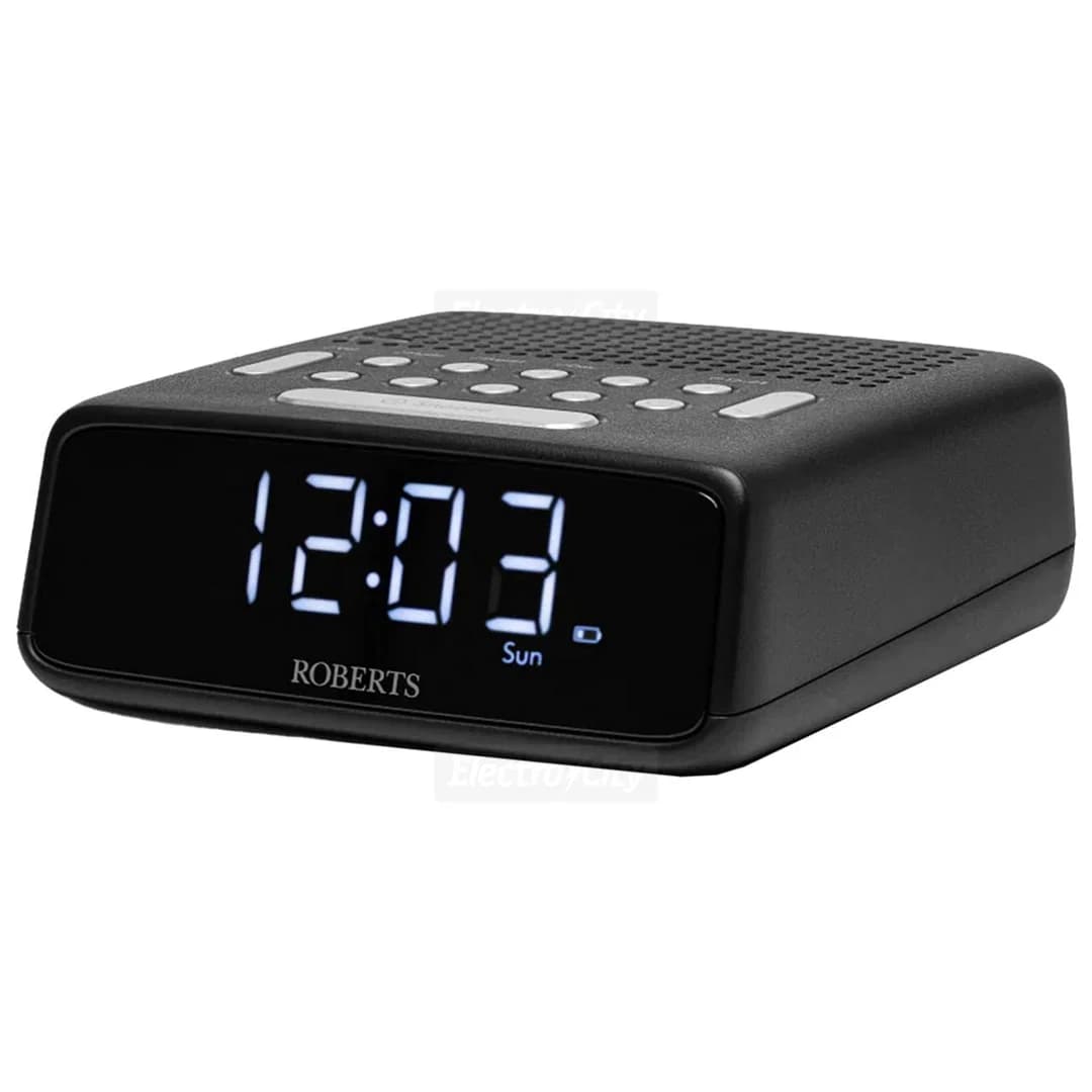 Roberts Ortus Dual Alarm FM Clock Radio | Black