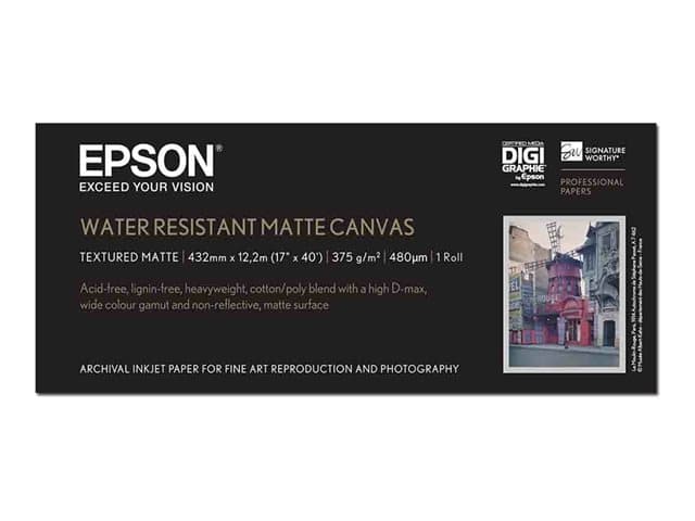EPSON - canvas paper - matte - 1 roll(s) - Roll (43.2 cm x 12.2 m)