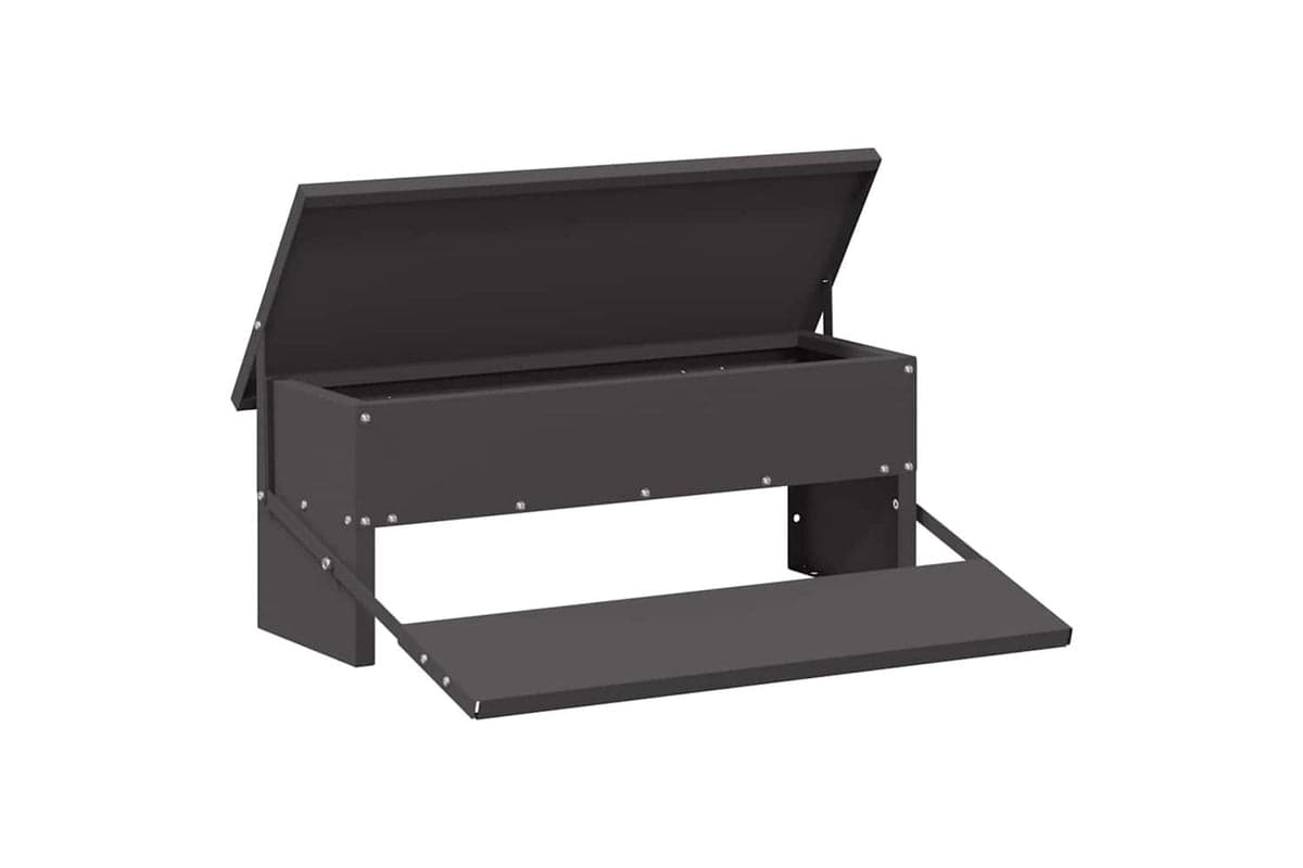 Vidaxl Chicken Treadle Feeder Black 485 X 395 X 19 Cm
